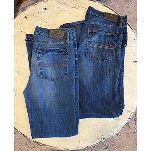 Men's 2 pair Cody James Straight Blue Jeans by Calvin Klein- 36x36